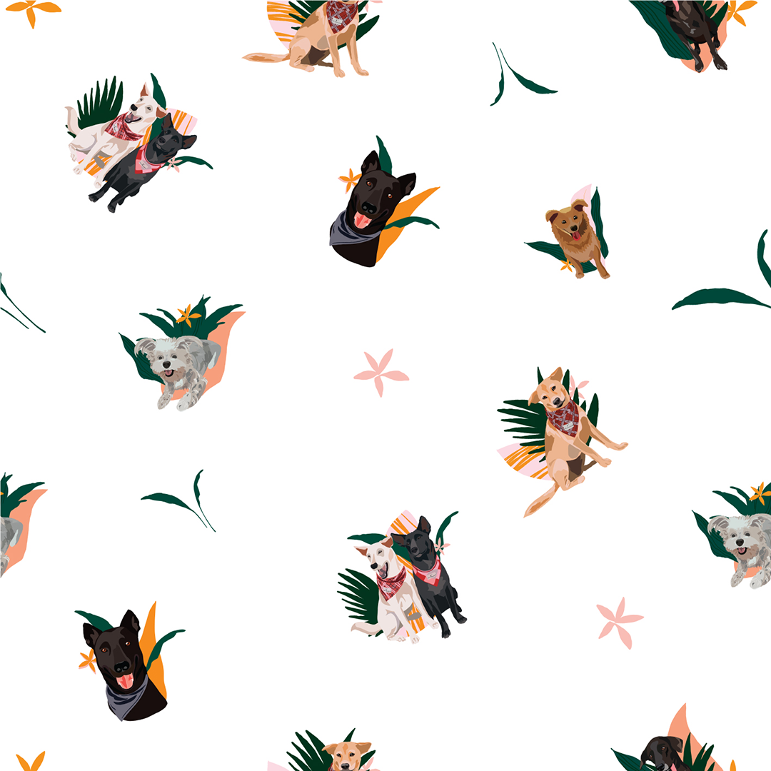Bandana "Die Bali-Hunde"